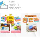 3M Post-it Lengkap murah barang Perlengkapan Kantor 3M Post-it Sticky Note Cube 2053-ELT-O / 2059-AQ CPT  (76x76mm 400 Sheets) di toko alat tulis grosir Bina Mandiri stationery